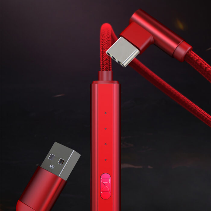 Elbow Connector USB Type C Phone Charging Cable with Timer Switch - Image 2