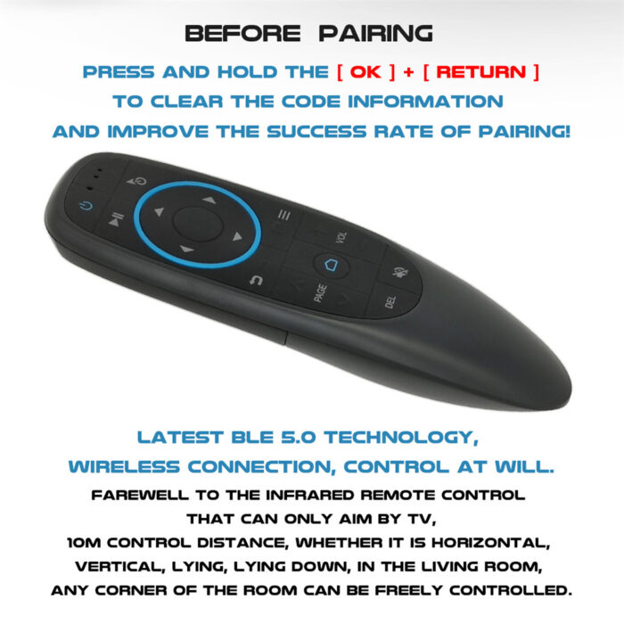 G10BTS BLE 5.0 6-axis Gyroscope Remote Control Air Mouse for Android TV Box - Image 4
