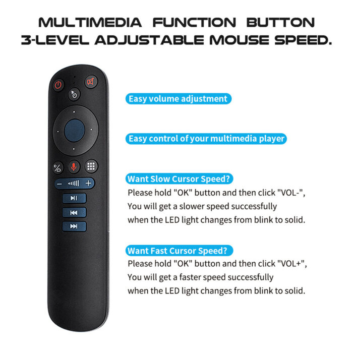 Custom Gyroscope 2.4G Wireless G50S Fly Air Mouse with Voice Control - Image 5