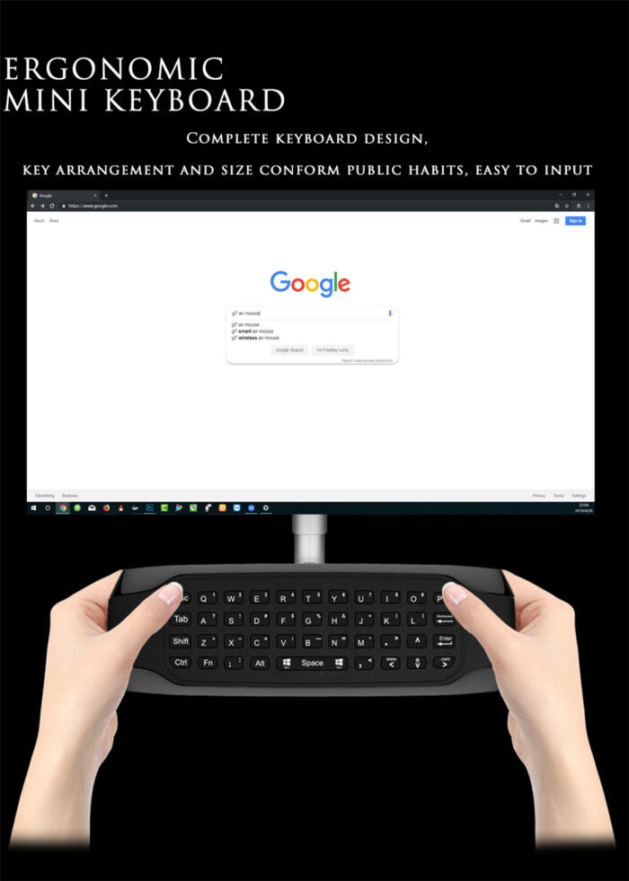 G7W 2.4GHz Wireless Backlit Gyro Air Mouse Keyboard Remote for Win10 - Image 7