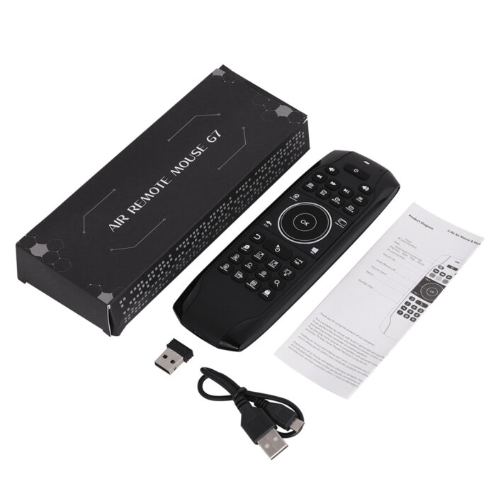 G7W 2.4GHz Wireless Backlit Gyro Air Mouse Keyboard Remote for Win10 - Image 4