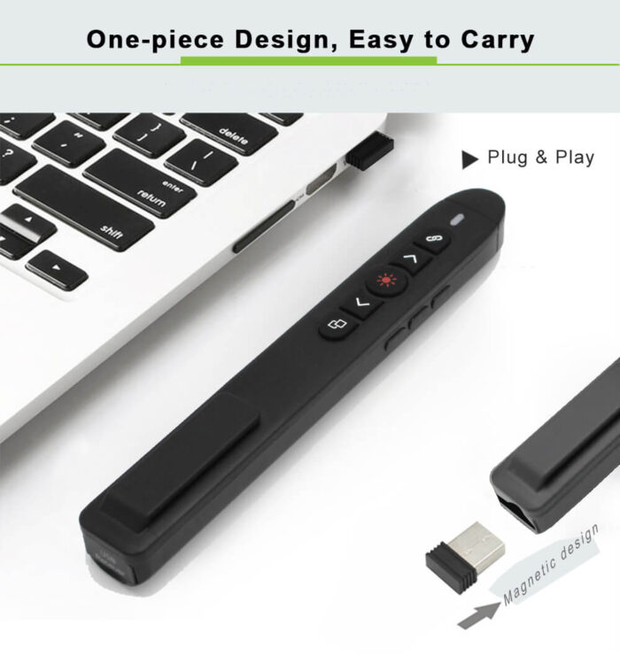 Red Laser Pointer PPT Clicker 100M Wireless Presentation Remote with Hyperlink - Image 6