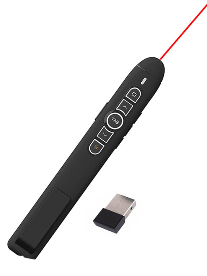 Red Laser Pointer Pen 2.4G RF Remote Wireless Presenter with Volume Control