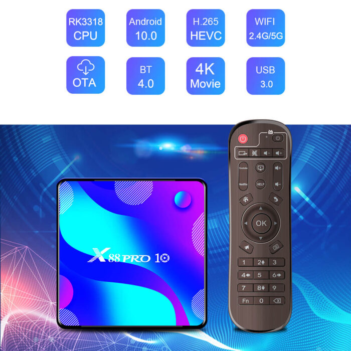 X88 Pro 10 RK3318 4GB RAM 32GB 64GB 4K Android 11 TV Box - Image 6