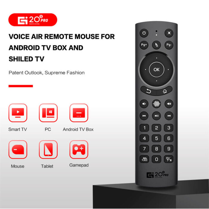 Universal 2.4G RF Wireless Backlit G20S Pro Gyro Voice Air Mouse - Image 3