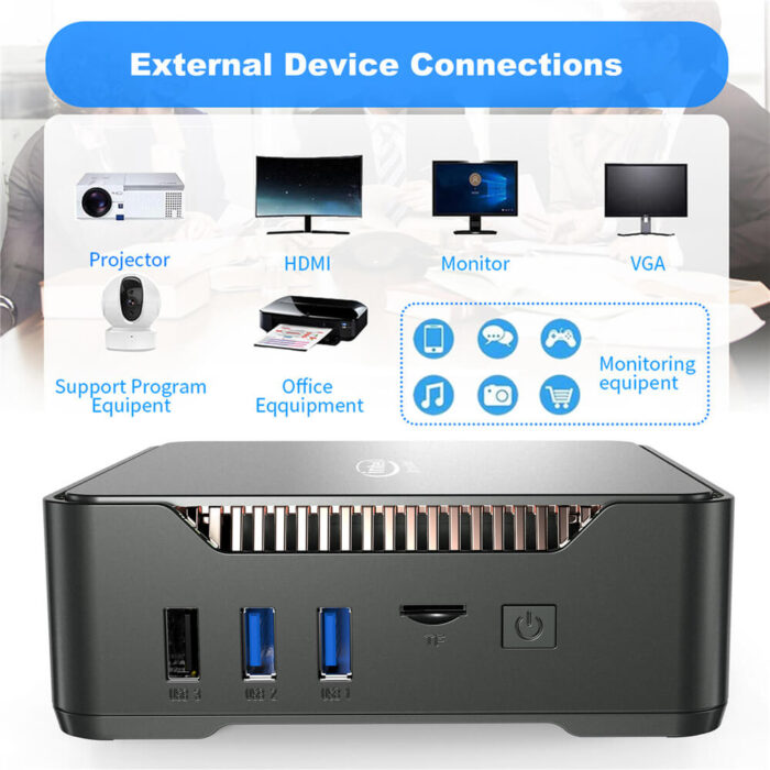 Doble salida HDMI GK3V Plus Intel N100 16GB 512GB Windows 11 Mini PC con VGA - Imagen 7