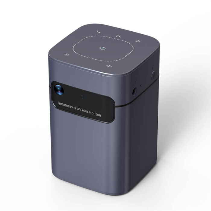 HiFi Speaker Touchpad 12V Portable 120ANSI LED DLP Smart Mini Projector with 7000mAh Battery